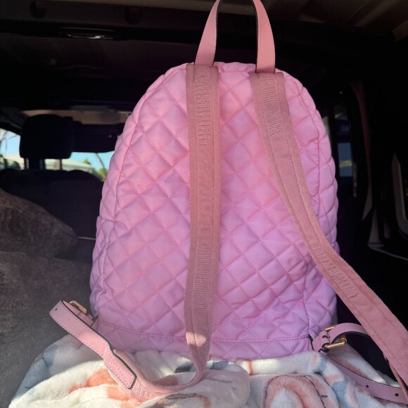 Moschino Pink Quilted Backpack - Womens